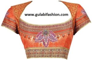 paithani blouse back design